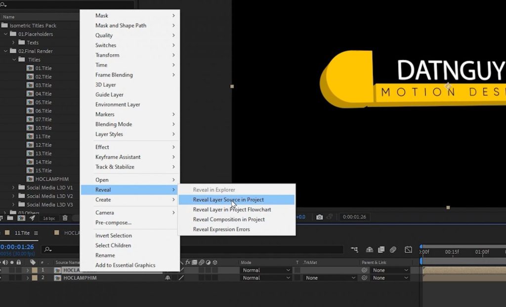 Composition trong after effects