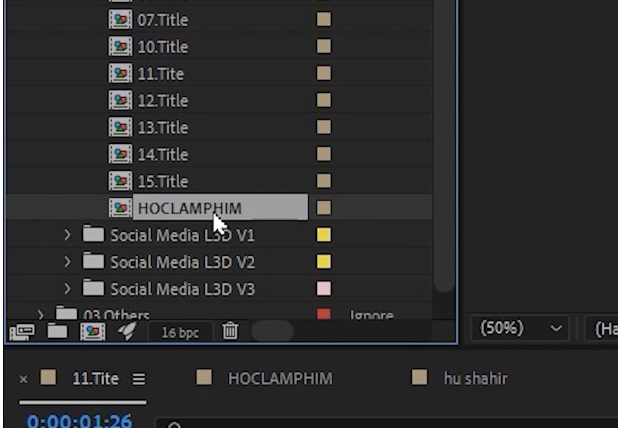 Composition trong after effects