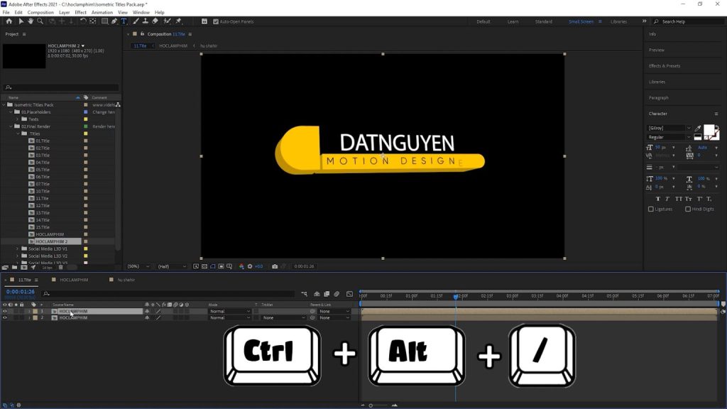 Composition trong after effects