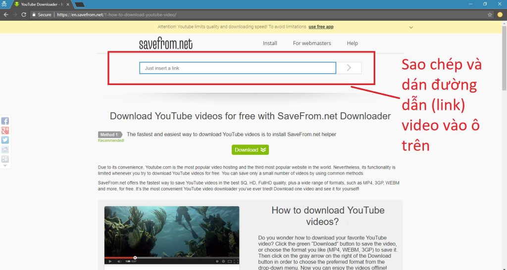 cách lưu video trên Youtube về máy tính