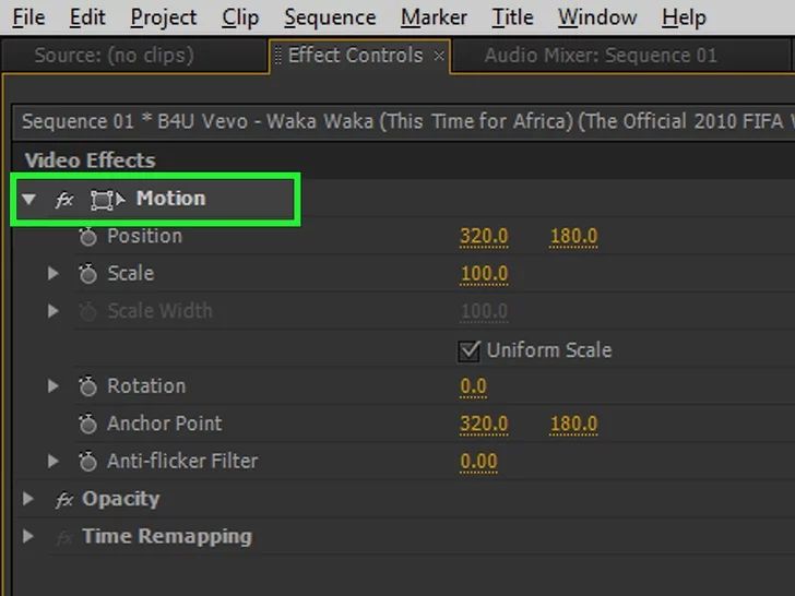 cách xoay video trong Adobe Premiere cách xoay video trong Adobe Premiere