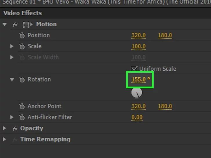 cách xoay video trong Adobe Premiere cách xoay video trong Adobe Premiere