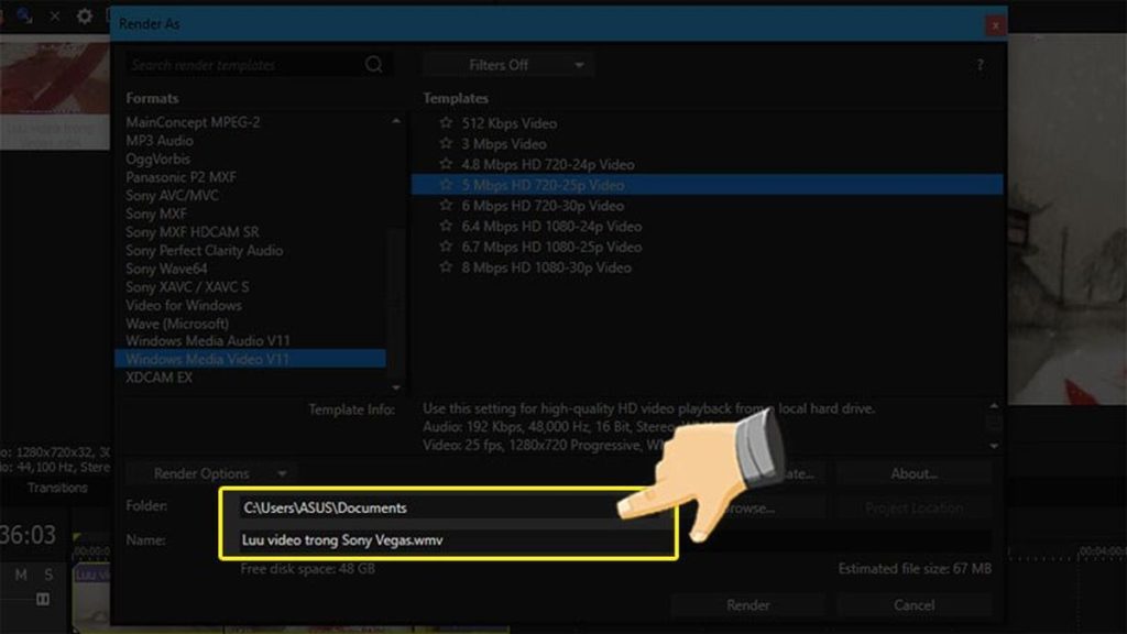 cách xuất video trong sony vegas cách xuất video trong sony vegas