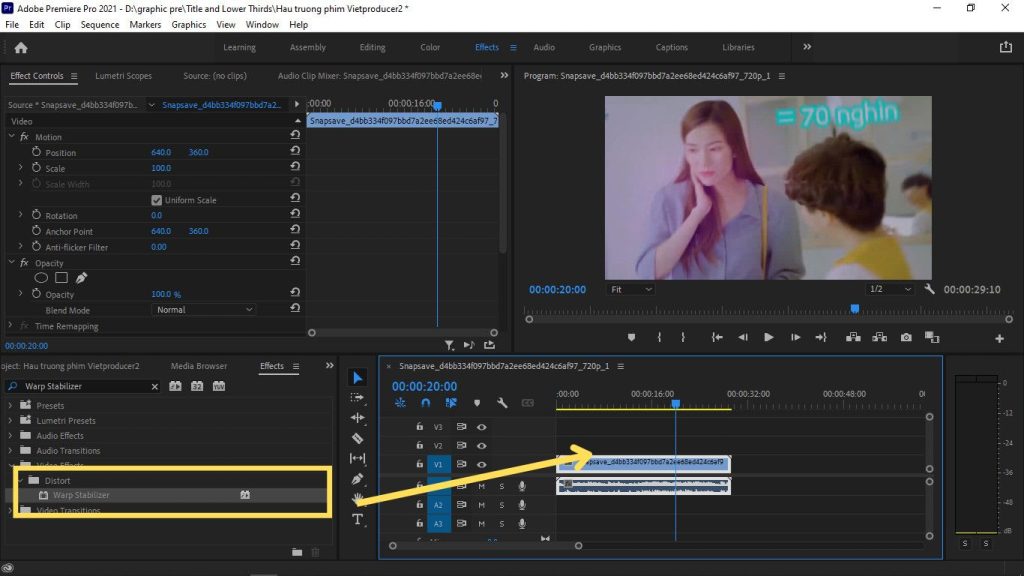 Chống rung premiere Chống rung premiere