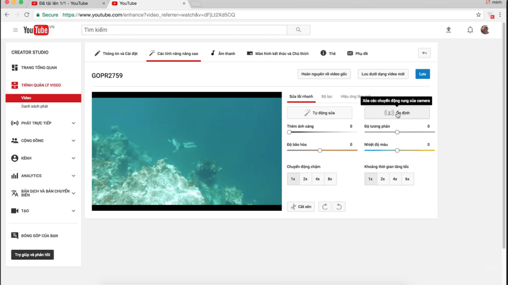 Chống rung premiere Chống rung premiere