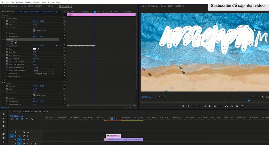 hiệu ứng đánh chữ trong premiere hiệu ứng đánh chữ trong premiere
