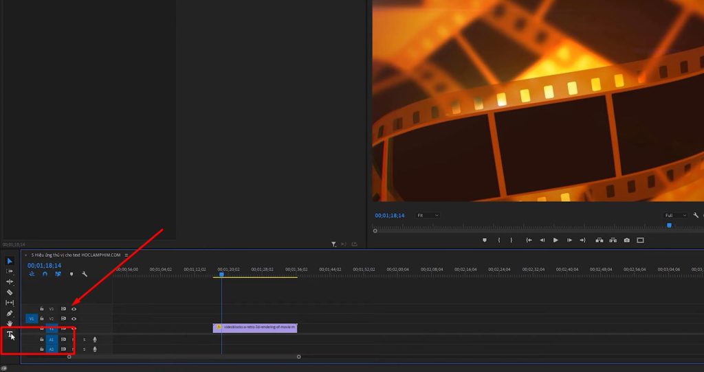 Chọn công cụ Type Tool để viết chữ Chọn công cụ Type Tool để viết chữ
