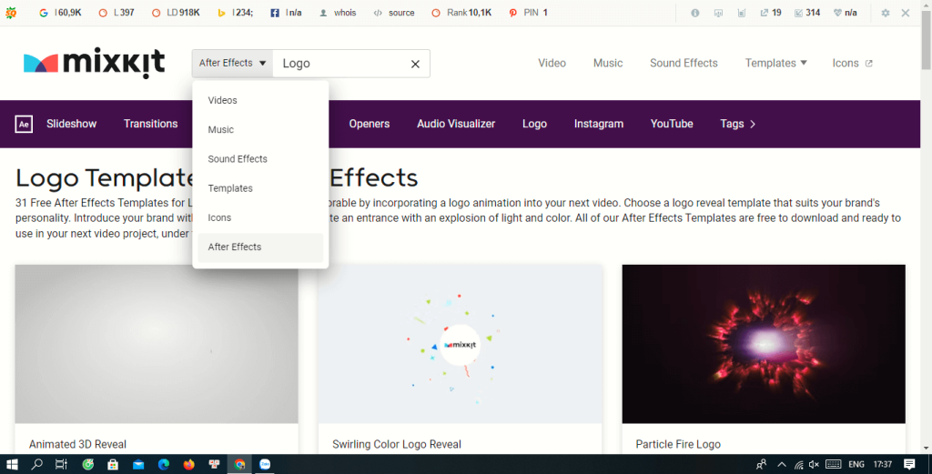 intro logo after effects free download