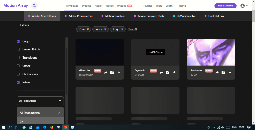 intro logo after effects free download