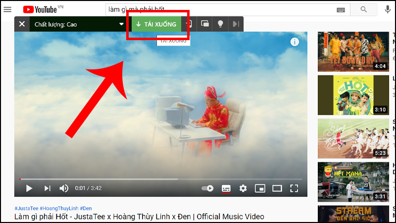 tải video youtube chất lượng cao