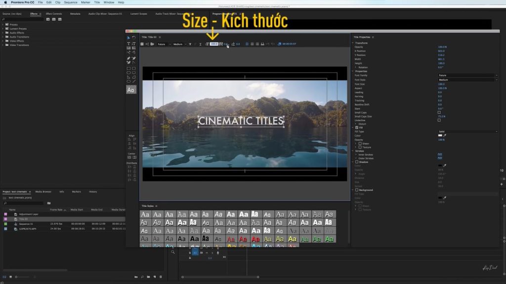 tạo title trong adobe premiere tạo title trong adobe premiere
