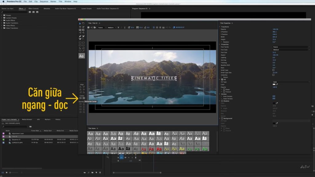 tạo title trong adobe premiere tạo title trong adobe premiere
