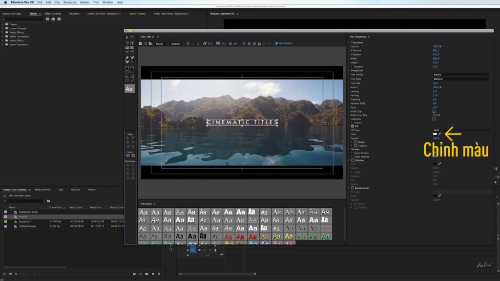 tạo title trong adobe premiere tạo title trong adobe premiere