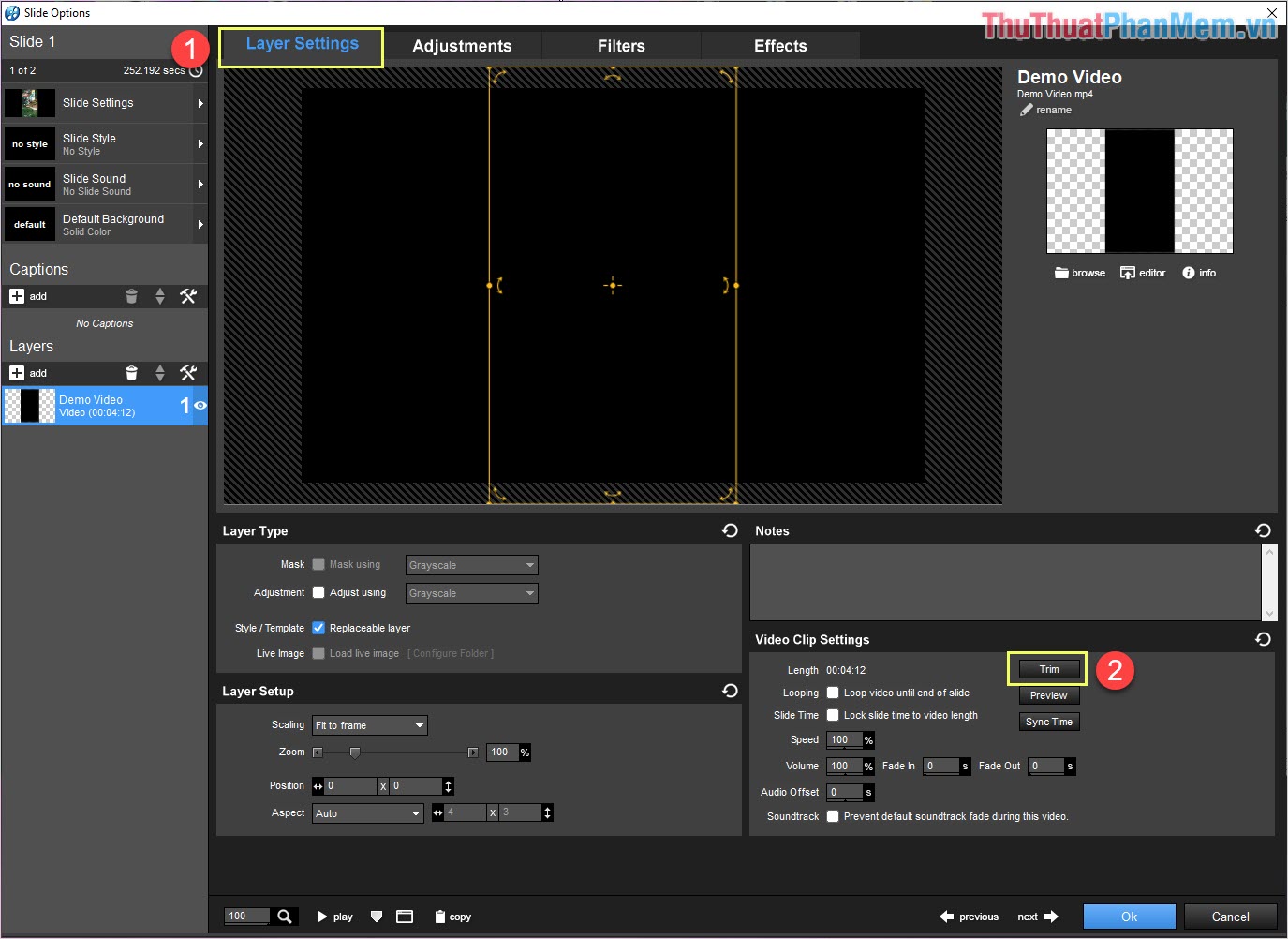 cắt ghép video bằng Proshow Producer