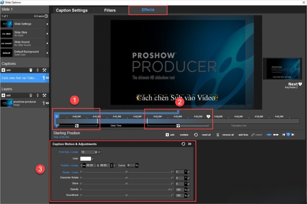 chèn chữ vào video Proshow Producer chèn chữ vào video Proshow Producer