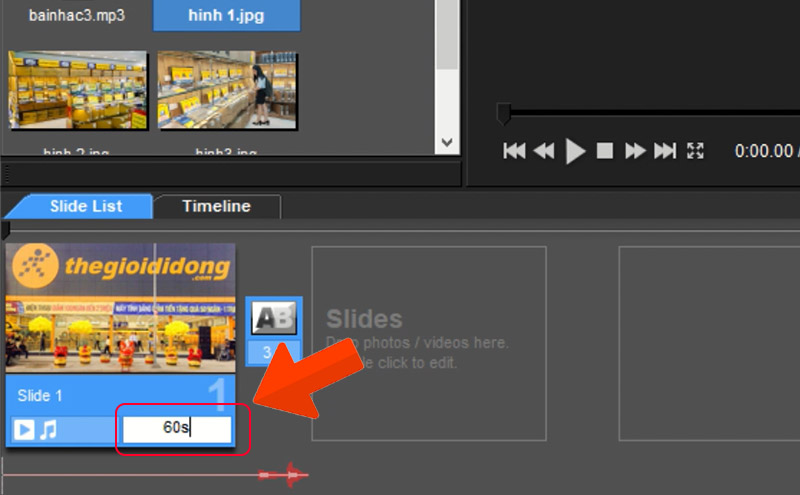 chèn nhạc vào video ProShow Producer