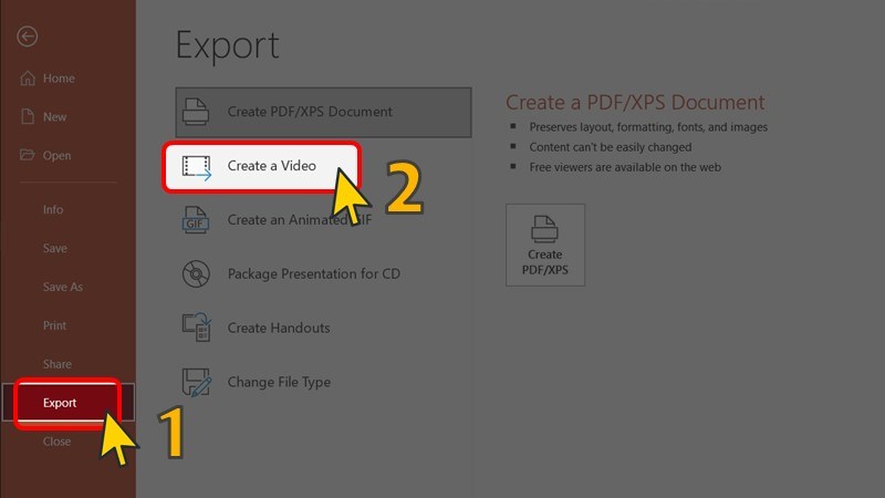 chuyển file ppt sang video
