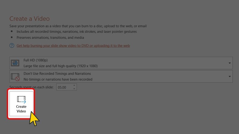 chuyển file ppt sang video