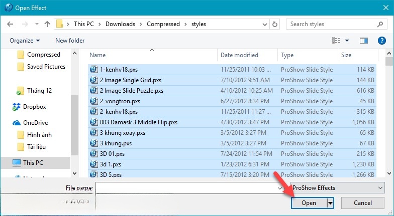 hiệu ứng trong Proshow Producer hiệu ứng trong Proshow Producer