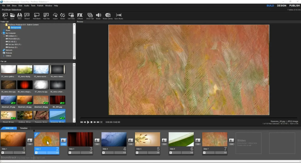 mất dòng chữ vàng Proshow Producer
