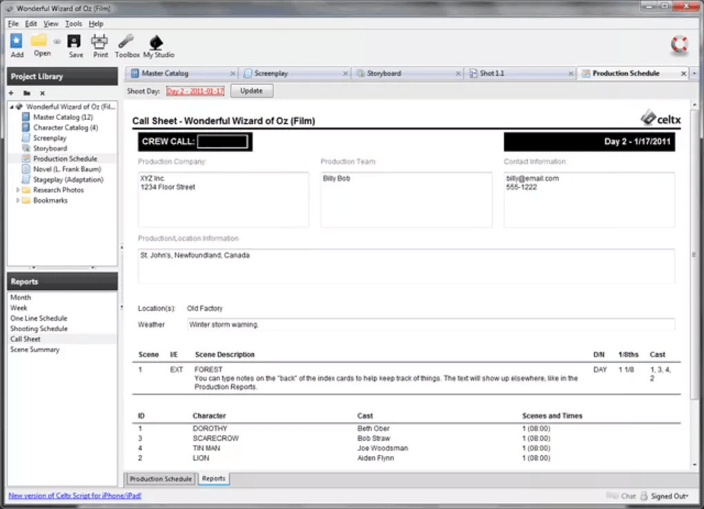 phần mềm viết kịch bản