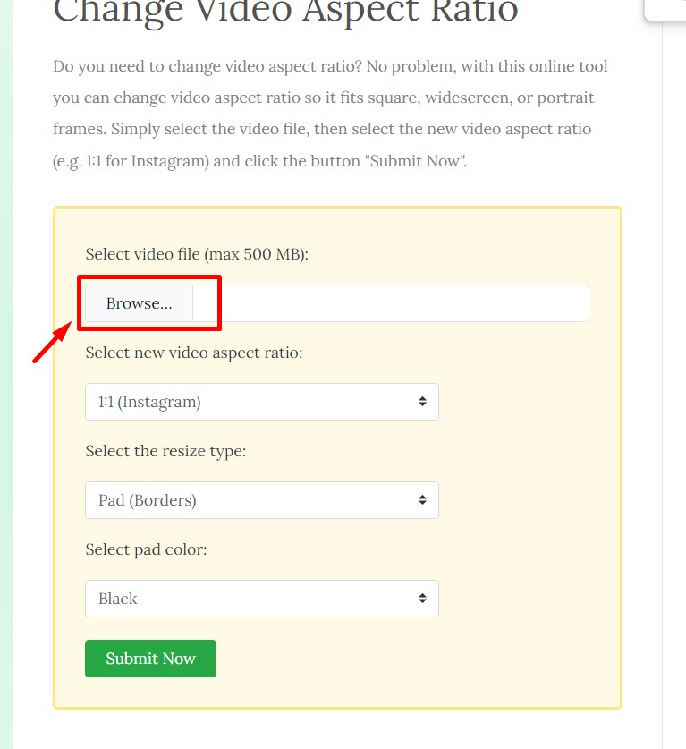 Thay đổi tỉ lệ khung hình video Thay đổi tỉ lệ khung hình video