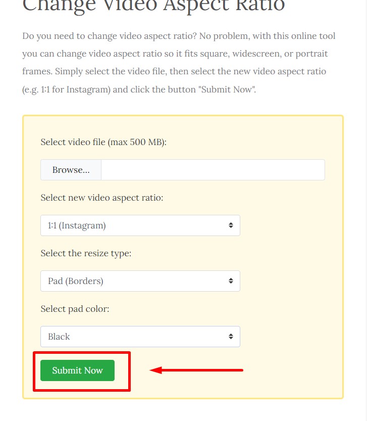 Thay đổi tỉ lệ khung hình video Thay đổi tỉ lệ khung hình video