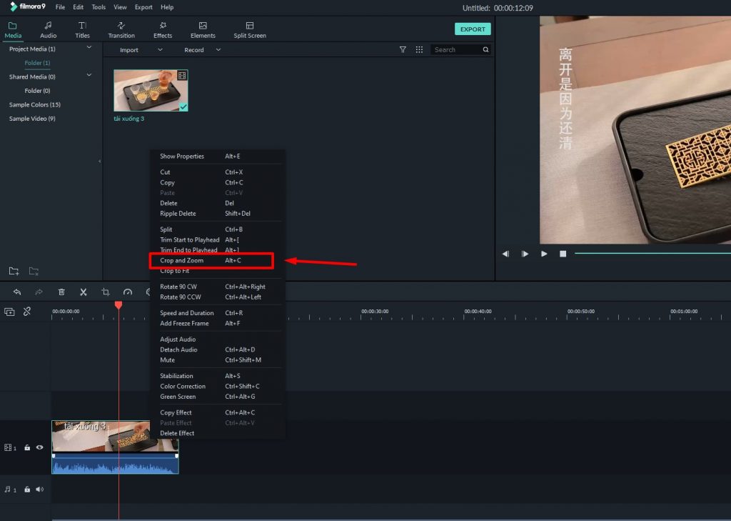 Thay đổi tỉ lệ khung hình video