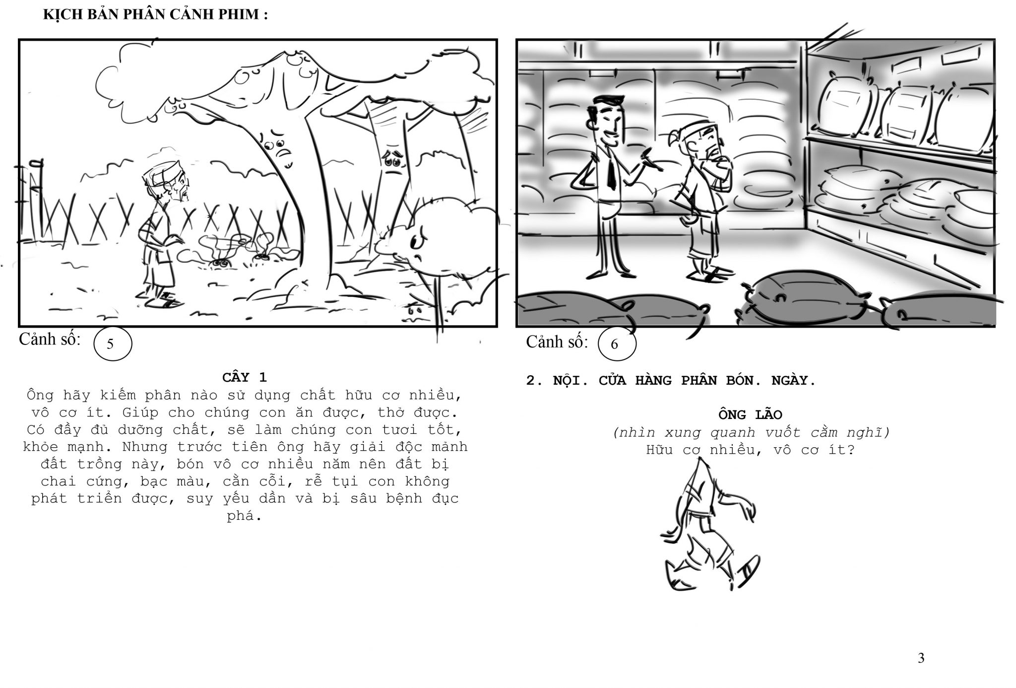 mẫu kịch bản phân cảnh phim ngắn 